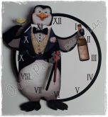 Relógio - Deco Madeira Litoarte DMA1-036 – Pinguim